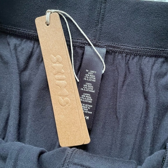 Skims Boyfriend Loose Pant Black Onyx Loungewear Medium​ - Picture 7 of 13